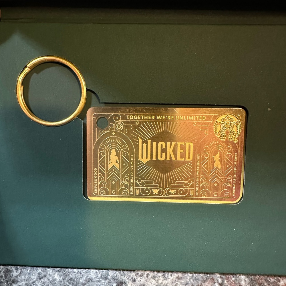 Gold Wicked Starbucks gift card